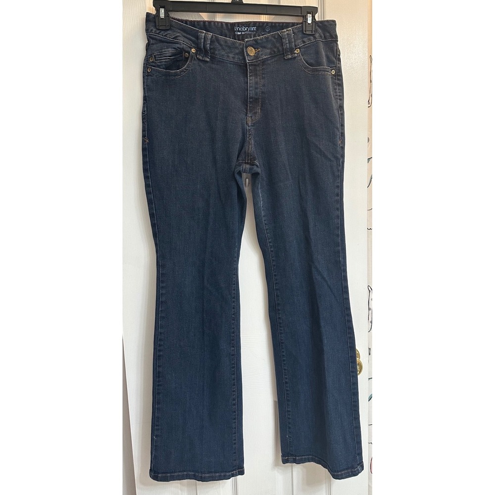 Lane Bryant Slim Bootcut Jeans Dark Wash Blue Denim Womens Size 14
